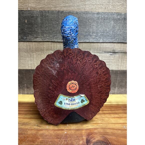 Rare Turkey Leather Wrapped Casa Bento Vino Rosso Decanter Italy - Picture 3 of 7